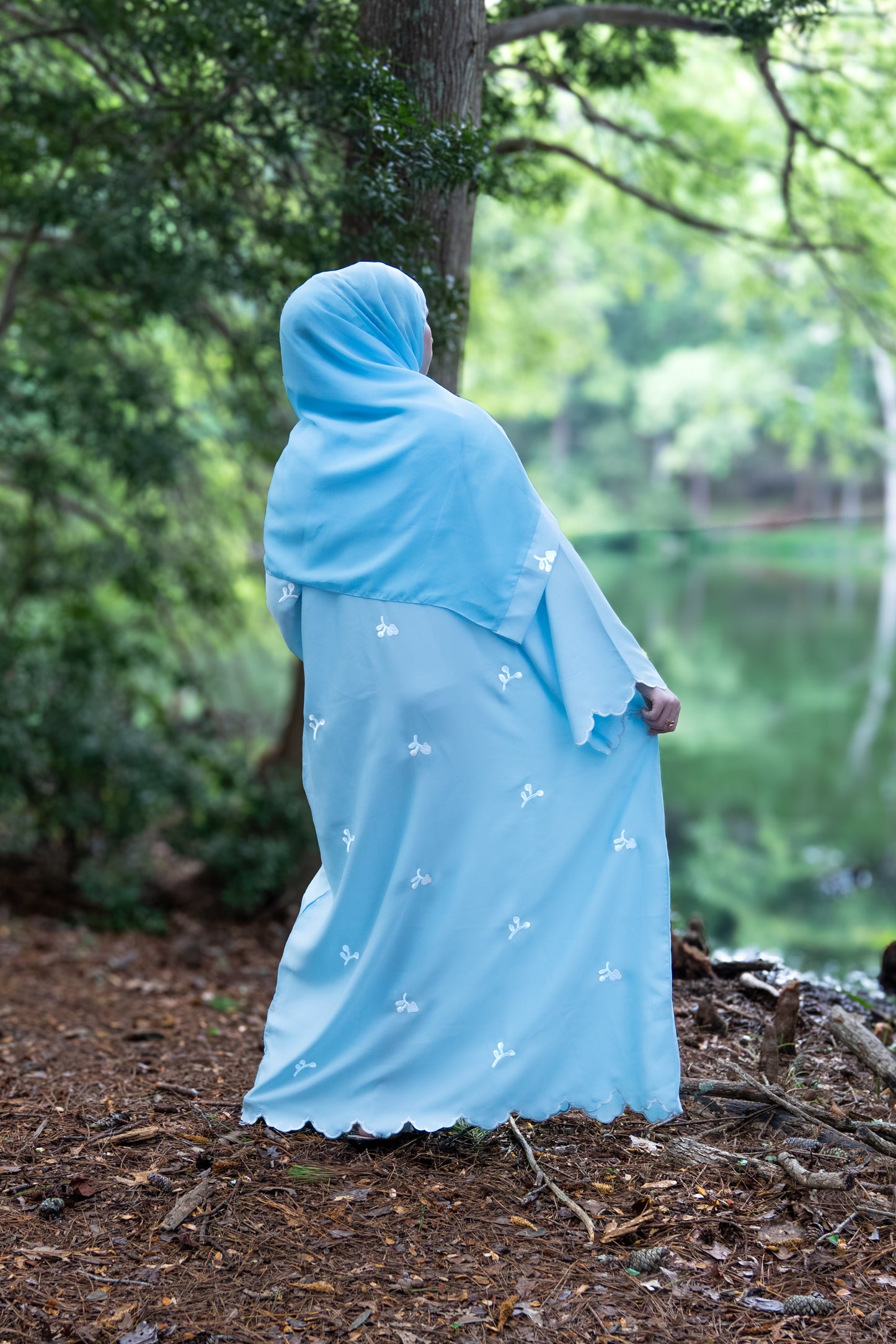 Fatima Abaya - Light Blue