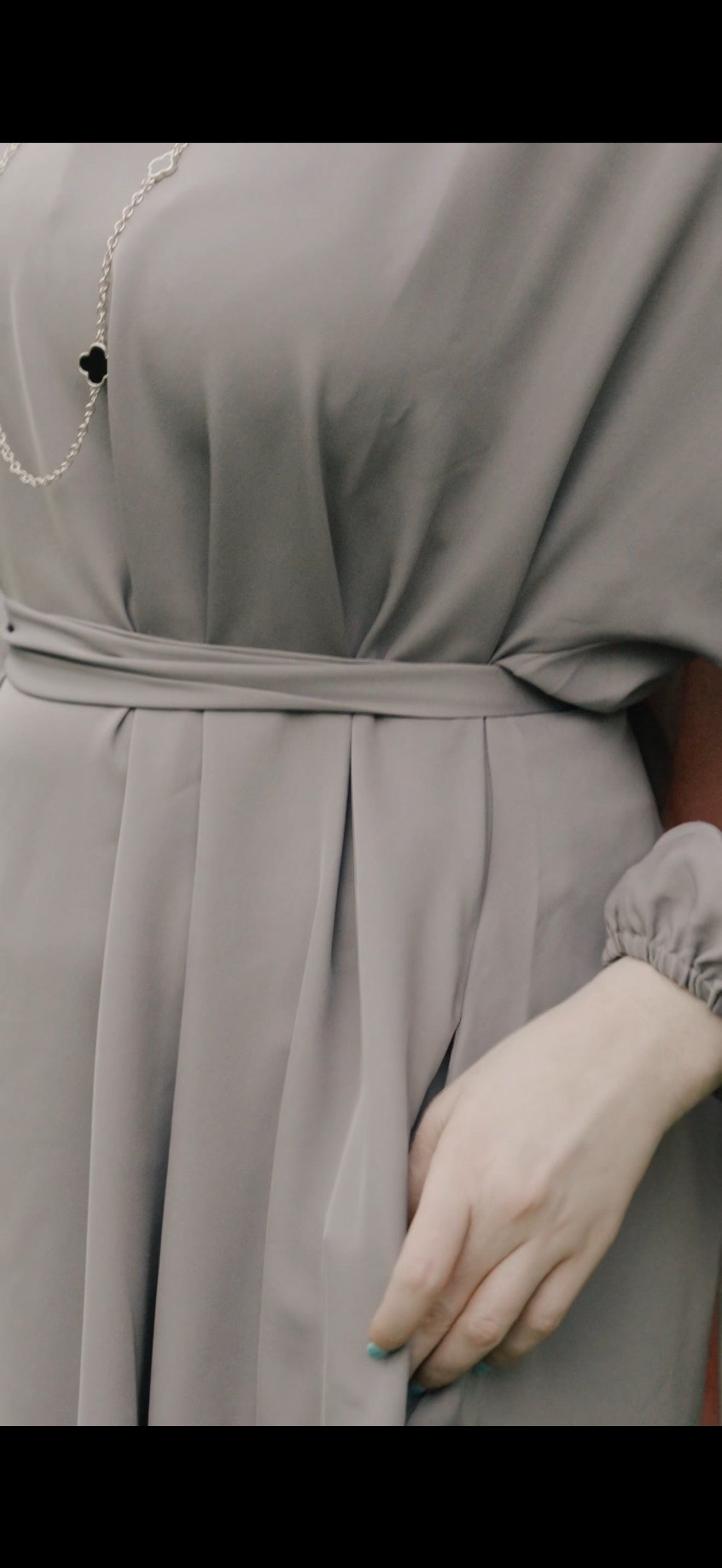 Classic Belted Abaya(Side Pockets)