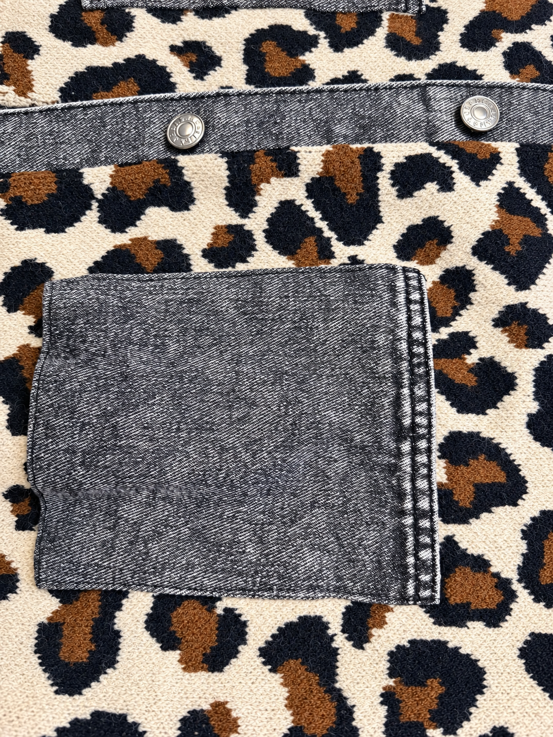 Leopard Denim Cardigan