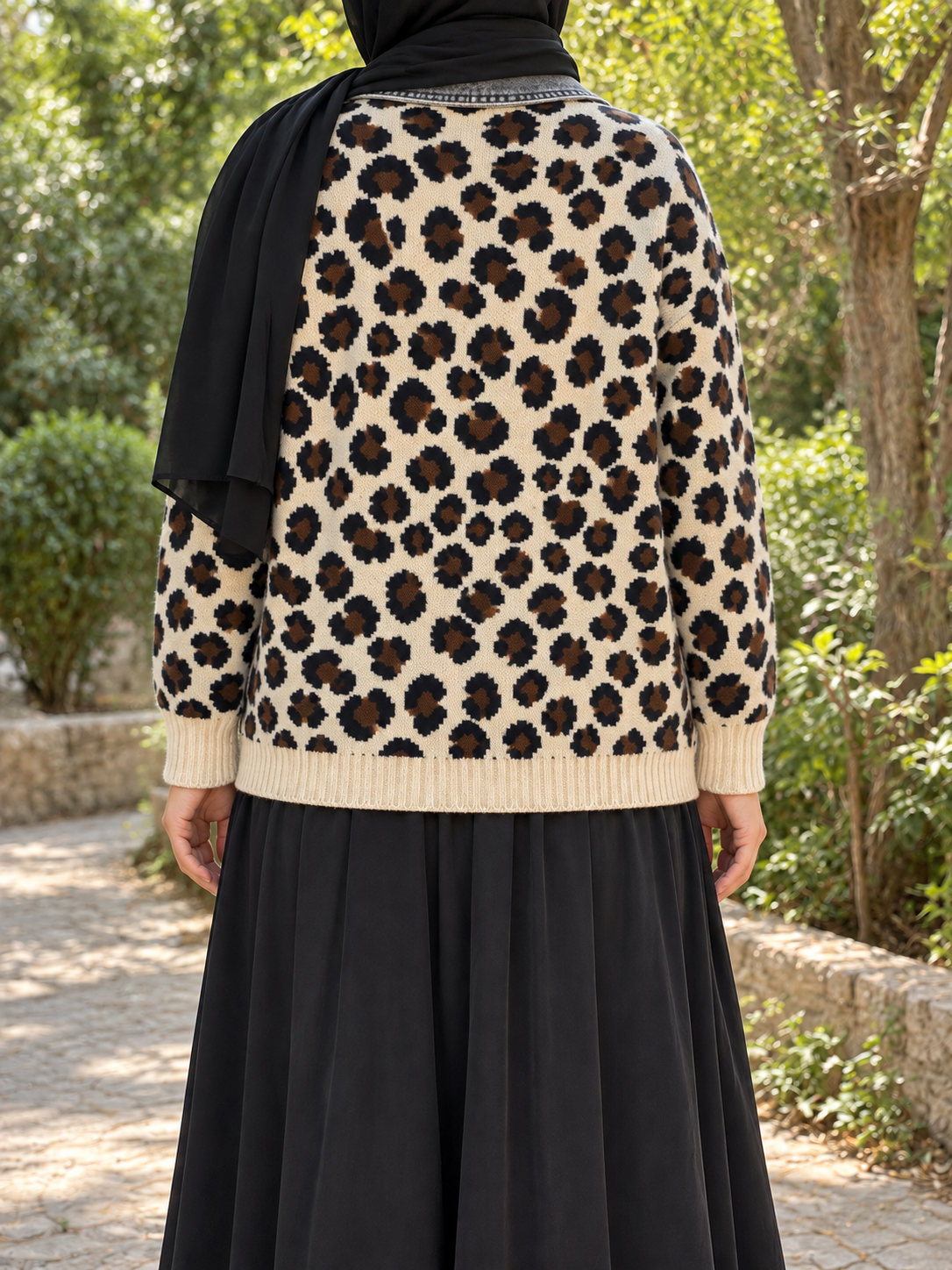 Leopard Denim Cardigan