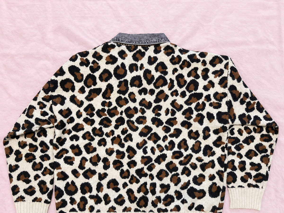 Leopard Denim Cardigan