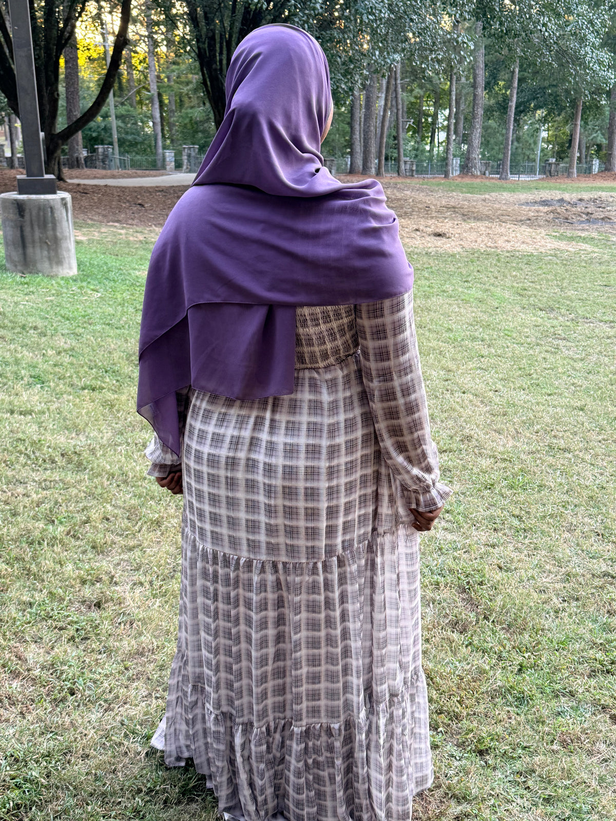 Zahra Plaid Maxi Dress