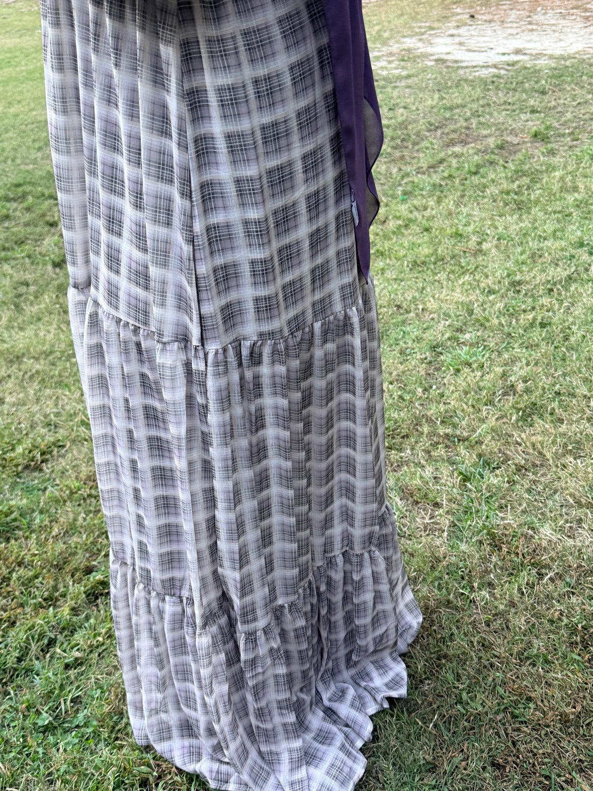 Zahra Plaid Maxi Dress