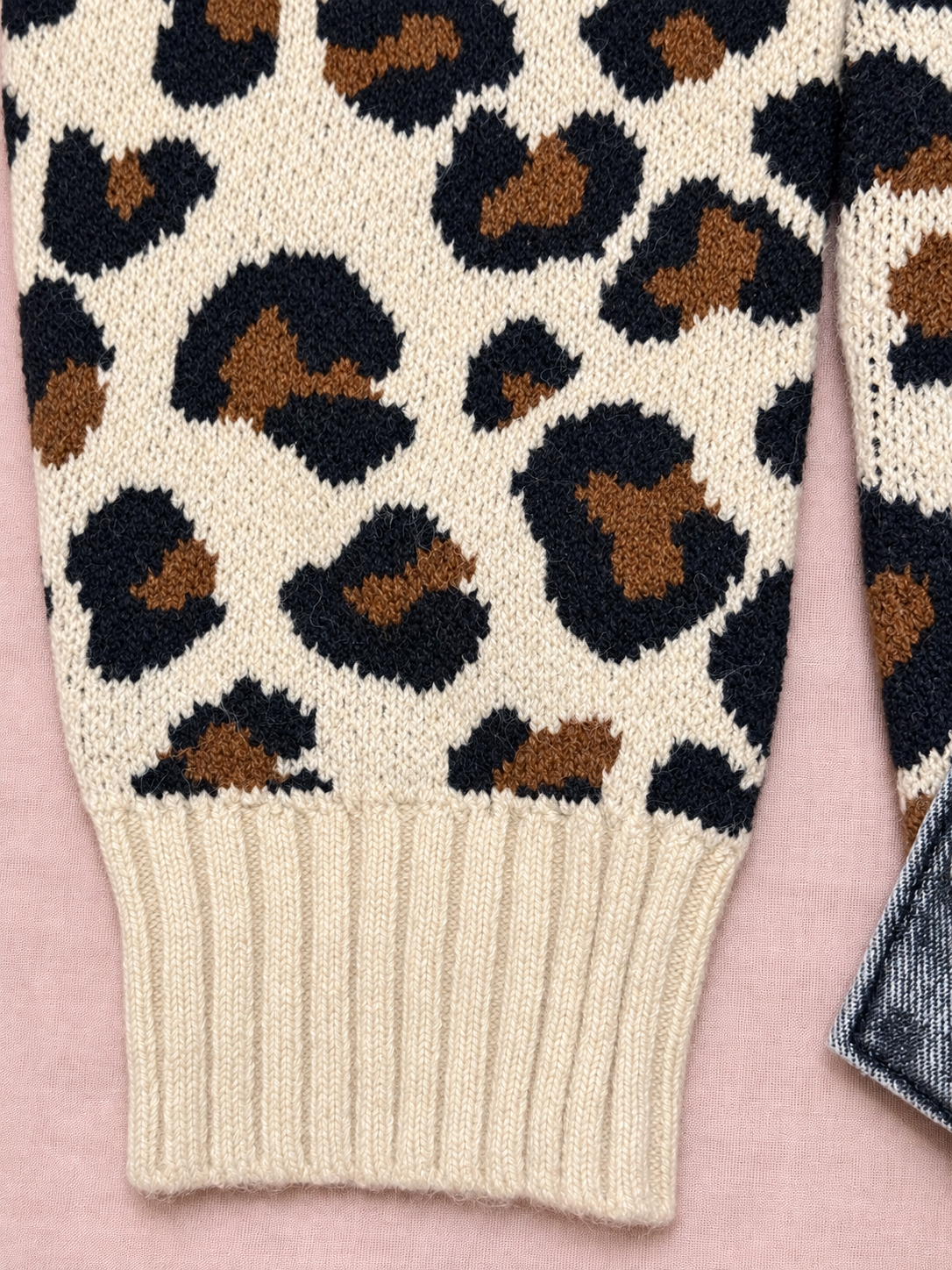 Leopard Denim Cardigan