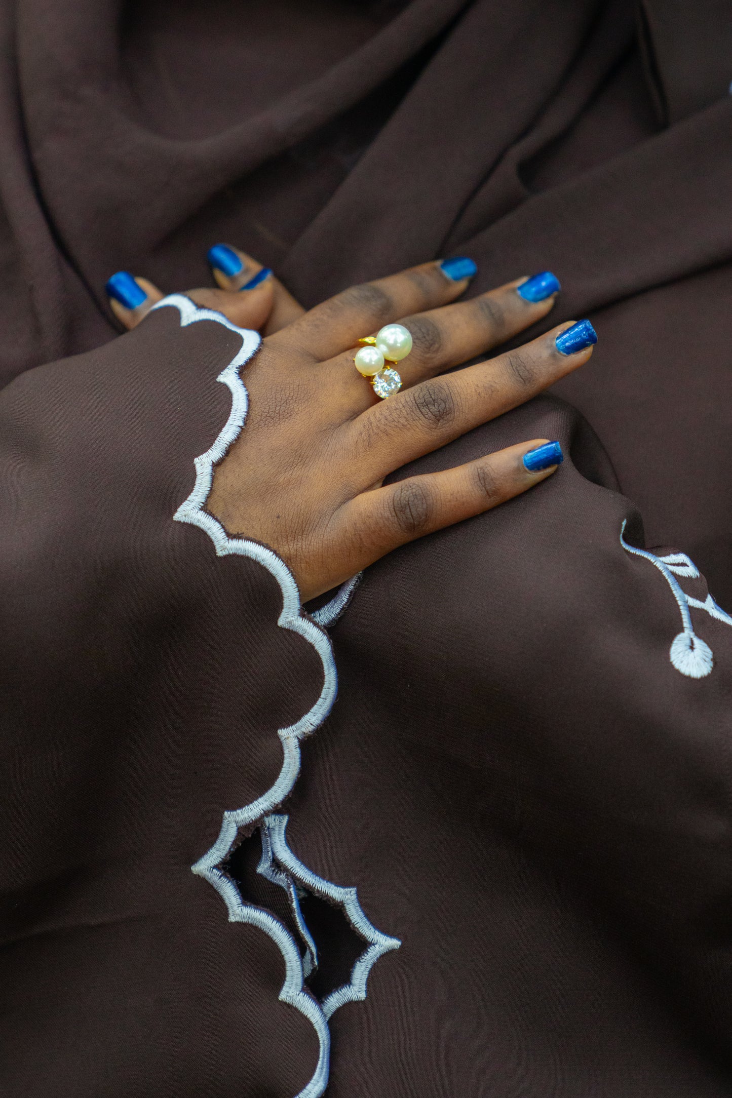 Fardowsa Pearl Adjustable Ring