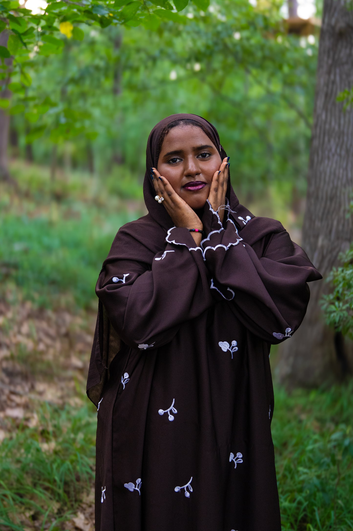 Fatima Abaya - Dark Brown
