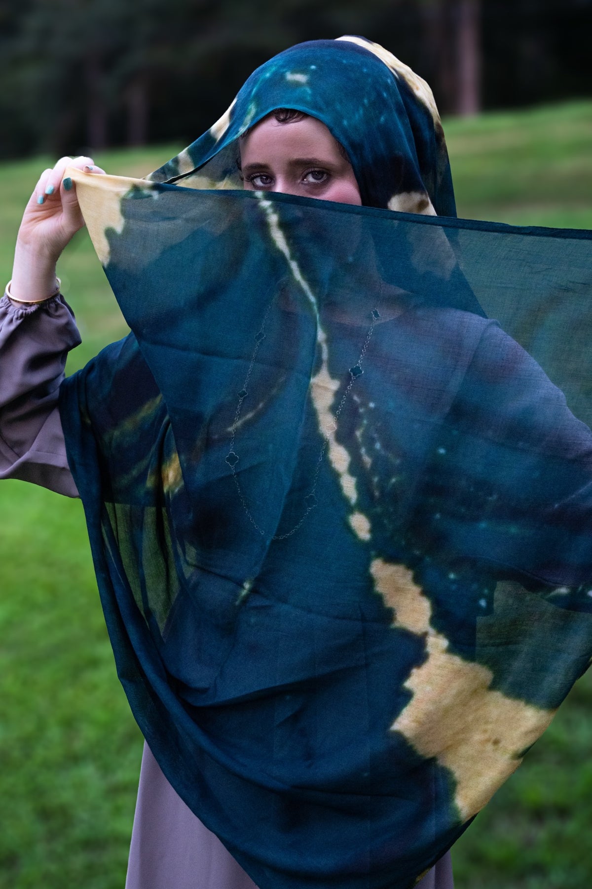 Emerald Bloom Modal Hijab