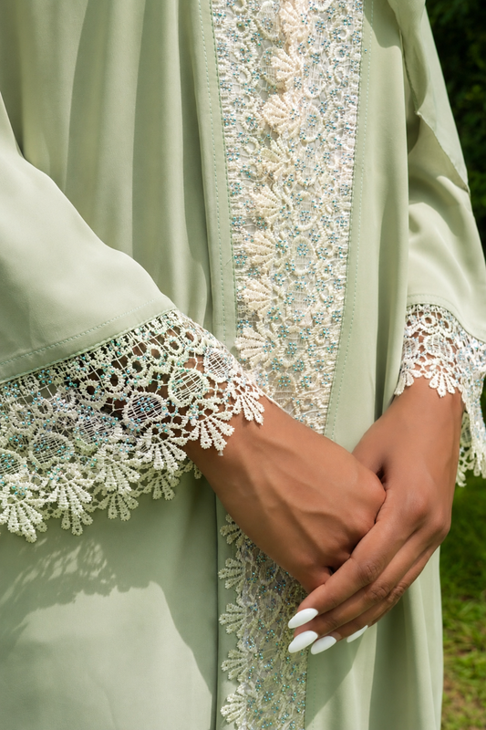 Luna Lace 3-Piece Abaya Set